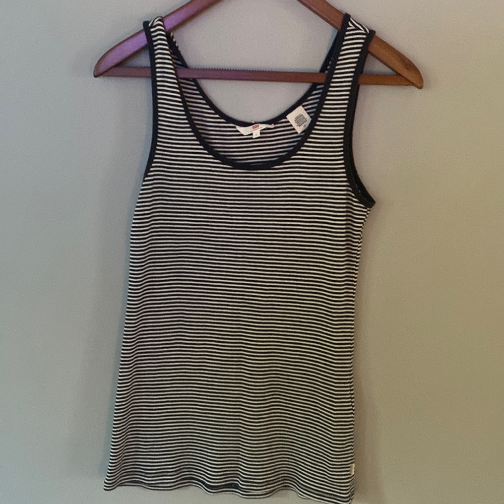 Levi’s Black/White Striped Tank Top